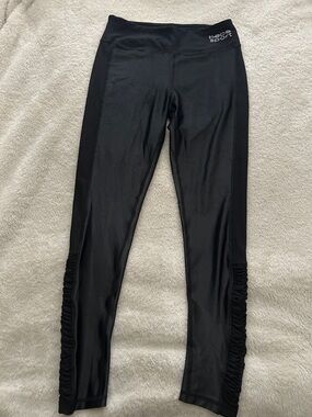 bebe Sport Black Athletic Leggings with Logo